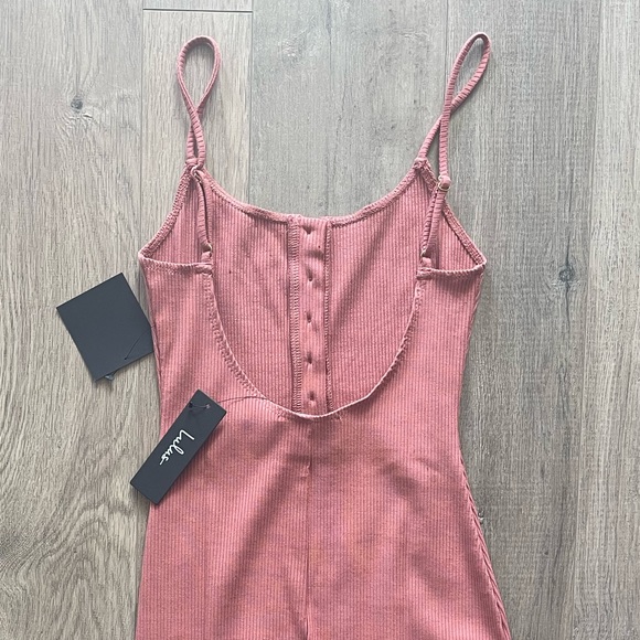 Beautiful Lulus Dusty Rose Ribbed Bodycon Mini Dress NWT - Picture 5 of 9